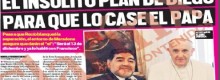 Maradona all'altare con Rocio e vuole il Papa