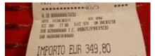 349 euro e 80 centesimi per due spaghetti a Roma