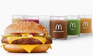 Le candele al profumo di hamburger Mc Donald's