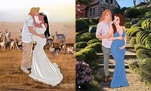 Principesse Disney con il pancione dalla Russia