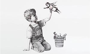 Bansky un omaggio ai medici britannici: Un infermiera come supereroe