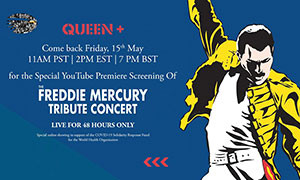 Queen in streaming per il concerto-tributo a Freddie Mercury
