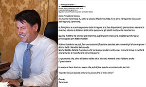 Il Presidente Conte risponde alla lettera di un bambino di 5 anni