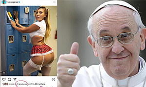 Papa Francesco e il &ldquo;Mi piace&rdquo; alla foto del lato b di una modella brasiliana