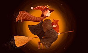 La befana viaggia a cavallo della sua scopa ma sul web