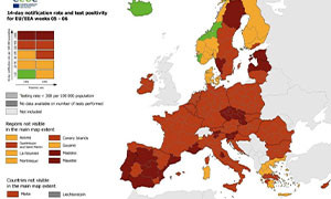 Sardegna arancione nella mappa UE