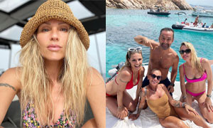 Michelle Hunziker vacanza in Sardegna in catamarano con gli amici