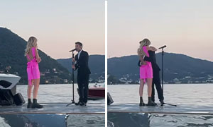 Fedez sorprende Chiara Ferragni per l'anniversario: una canzone in mezzo al lago di Como