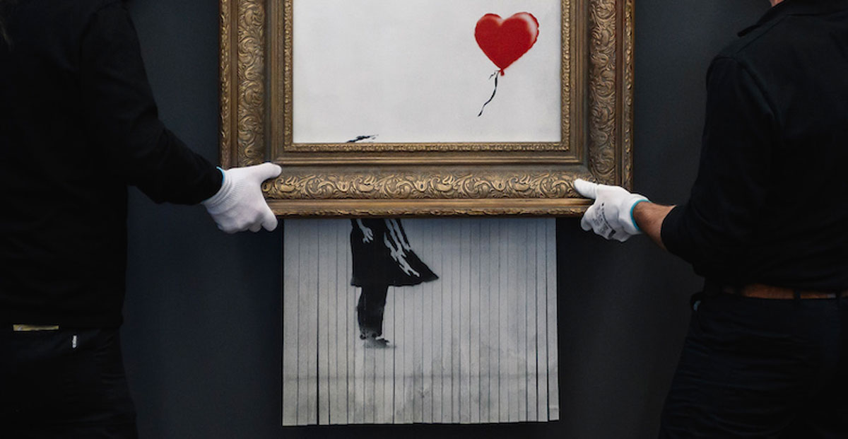 Venduto a 22 milioni Banksy 'semidistrutto