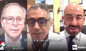 Canzone di Natale di Bassetti, Pregliasco e Crisanti &ldquo;Si vax&rdquo; sulle note di Jingle Bells
