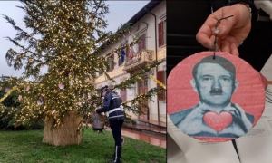Albero di Natale decorato con simboli nazisti, il sindaco: "Sono indignato"