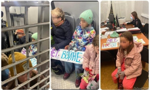 Mosca, arrestati bambini che protestavano con cartelli contro la guerra