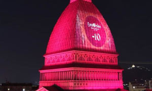 Eurovision 2022, cominciano le prove: la Mole illuminata con il countdown