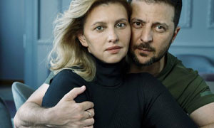 Polemiche per Zelensky e la moglie Olena su Vogue