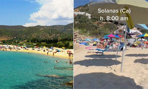 Ombrelloni abusivi sulla spiaggia libera di Solanas: &laquo;Maleducati al mare&raquo;