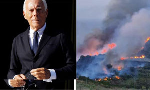 Incendi a Pantelleria, Giorgio Armani fa una maxi-donazione