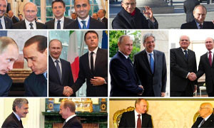 Nuova provocazione da parte dell&rsquo;ambasciata russa: ecco le foto di Putin con i leader italiani