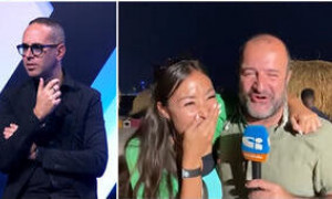 Giornalista sportivo molestato in diretta