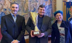 Cagliari, ospite di Edoardo Tocco in Municipio la pizza chef&nbsp;Emiliana&nbsp;Scarpa