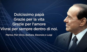 Berlusconi, sui quotidiani il messaggio dei figli &ldquo;Grazie pap&agrave;&rdquo;