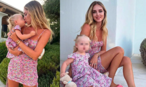 Chiara Ferragni al ristorante con Vittoria senza pannolino: &ldquo;Me l&rsquo;ha fatta addosso&rdquo;