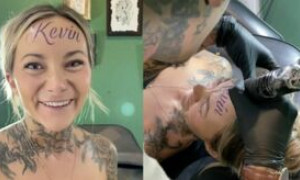 Influencer polacca si tatua il nome del fidanzato &quot;Kevin&quot; in fronte
