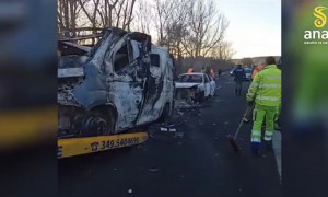 Assalto a portavalori, personale Anas al lavoro per circa 24 ore sulla 131