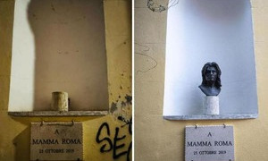 Vandalismo a Trastevere: divelto il busto di Anna Magnani, la polizia indaga