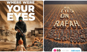 Lo slogan "All eyes on Rafah&rdquo; spopola sui social