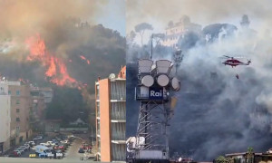 Incendio a Prati sgomberata la sede Rai e alcune palazzine, salta &ldquo;Estate in diretta&rdquo;