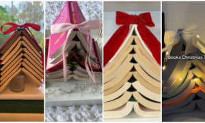 L&rsquo;albero di Natale quest'anno si fa con i libri: il nuovo trend che spopola su TikTok