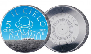 &ldquo;Il cielo&rdquo; di Renato Zero in una moneta da cinque euro
