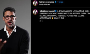 &ldquo;Adrenalina pura&rdquo;, il meme coin di Fabrizio Corona ora &egrave; una criptovaluta
