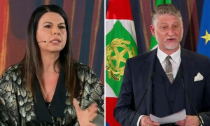 Scontro tra il ministro della Cultura Alessandro Giuli e la conduttrice Geppi Cucciari