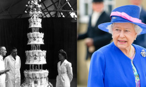 Venduta all'asta una fetta della torta nuziale della regina Elisabetta