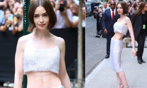 New York Fashion Week, Lily Collins al centro del dibattito: troppo magra?