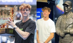 Sinner accolto da star a Shanghai: per lui una statua di terracotta in stile Qin