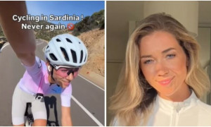 Bufera social sulla &quot;Cycling Queen&quot;: l'Influencer critica gli automobilisti sardi e poi chiarisce