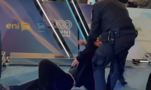 Sanremo 2026, blitz ambientalista sul Green Carpet: "Nessuna musica su un pianeta morto"