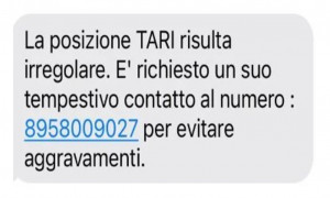 &ldquo;Tari non in regola da sanare immediatamente&rdquo;, la nuova truffa viaggia con un sms