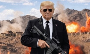 Trump e la foto con la mitragliatrice in mano: "Iran militarmente battuto"