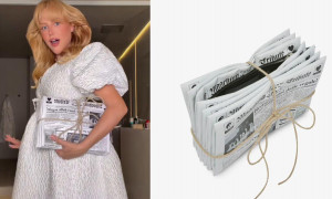 L'ultima provocazione di Moschino: la borsa &egrave; un quotidiano (da 1350 euro) che fa impazzire il web