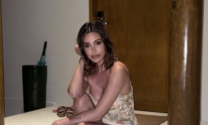Belen Rodriguez soccorsa dalla polizia e trasportata in ospedale